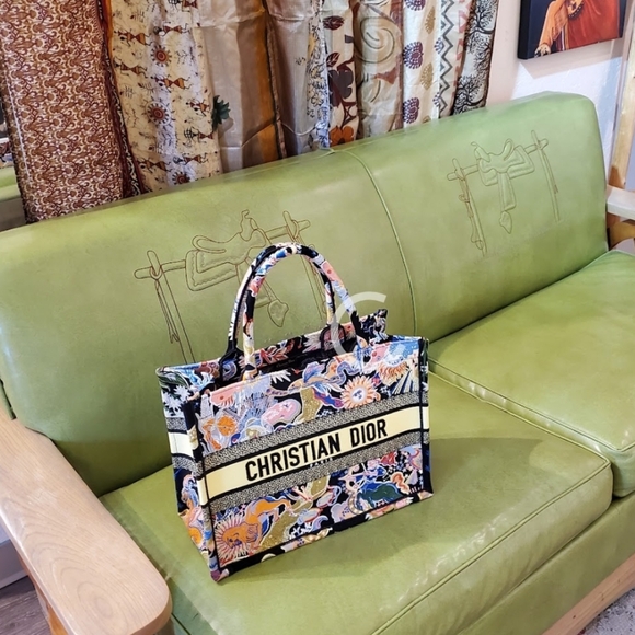 Dior Medium Book Tote Zodiac w/ Matching Twills - Picture 2 of 14